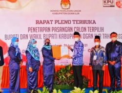 KPU Ogan Ilir Tetapkan Pasangan Panca Ardani Sebagai Paslon Terpilih