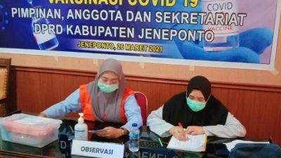 Tidak lolos Screening Kesehatan, 11 Anggota DPRD Jeneponto Gagal di Vaksin