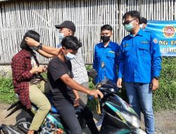 Merespon PPKM Darurat, Karang Taruna Bersama Pemdes Cibunian Membagikan 2.000 Masker dan Hand Sanitizer