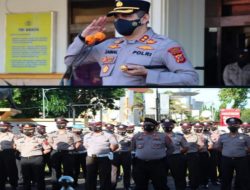 Upacara Korps Raport Kenaikan Pangkat 63 Personel Polres Sukabumi Kota Sukabumi