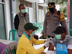 Kapolres Sukabumi Kota Laksanakan peninjauan Percepatan Vaksinasi di 7 Kecamatan Kota Sukabumi