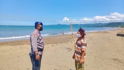 Satuan Polairud Polres Sukabumi Cek Situasi Pantai Pasca Gempa Di Wilayah Pesisir Pantai