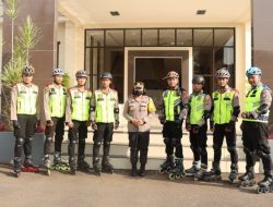 Kapolres Banjar Launching Tim Patroli Bhayangkara Roller Skate Polres Banjar