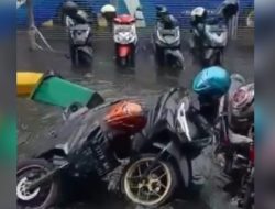 Akibat Terjangan Air Rob, Tanggul Pelabuhan Tanah Mas Semarang Jebol