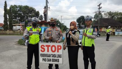 Samsat Tanjung Raja Bersama Sat Lantas Kabupaten OI Gelar Razia Pajak