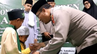 Polres Sukabumi Kota Santuni Anak Yatim Ponpes Daarul Hasby