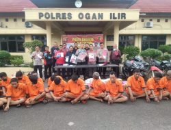 Polres Ogan Ilir Amankan Puluhan Tersangka Dalam Operasi Sikat Musi II