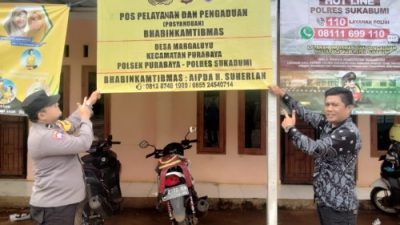 Polsek Purabaya Buka Pos Pelayanan dan Pengaduan Masyarakat di Desa Margaluyu