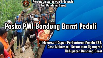 Peduli Kemanusiaan, PWI KBB Buka Posko Bencana Gempa Cianjur