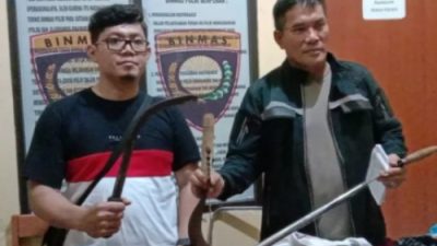 Kedapatan Bawa Senjata Tajam, Belasan Pelajar SMP Asal Sukalarang Di Gelandang Ke Polsek Palabuhanratu Polres Sukabumi