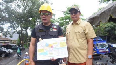 Gubernur Jabar Pantau Perbaikan Jalan Propinsi di Jalan Lingkar Selatan Kota Sukabumi