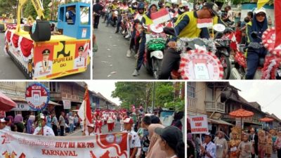 Euforia Masyarakat OKI Menyaksikan Karnaval HUT RI Ke-78