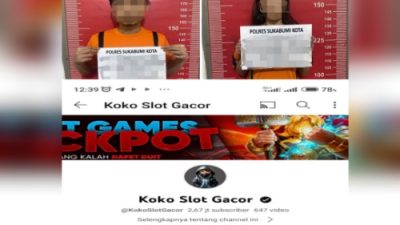 Promosi Judi Online Via Live Streaming YouTube, Dua Pemuda di Sukabumi Diciduk Polisi