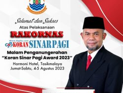 Ucapan Rakornas dan SINAR PAGI Award 2023 oleh DPRD Cimahi