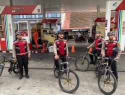 Pastikan Aman Kota Sibolga, Satuan Samapta Polres Sibolga Melaksanakan Patroli Bersepeda