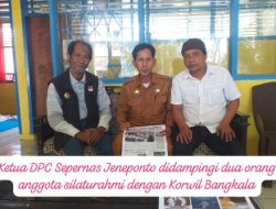 Pimpinan DPC Sepernas Jeneponto Silaturahmi Dengan Korwilcam Bangkala