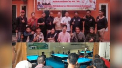 Perwakilan organisasi IWO Indonesia Kabupaten OKI, Masuk 16 Besar Kejuaraan Biliard Bupati Cup