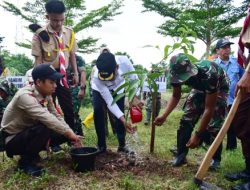 Hari Juang TNI AD, KODIM 0204/OKI Gelar Karya Bakti Penanaman Pohon Bersama