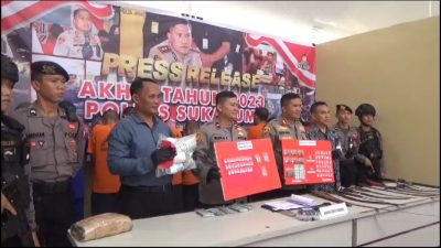 VIDEO: 108 Peredaran Narkoba Berhasil di Ungkap Polres Sukabumi Selama Tahun 2023