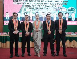 Universitas Sriwijaya Melantik Lima Doktor Muda dari Polda Sumsel