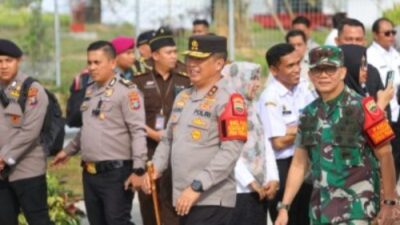 Pengamanan Kunjungan Presiden RI dan Peresmian Jalan Tol Indrapura oleh Kapolda Sumut Irjen Pol Agung Setya Imam Effendi